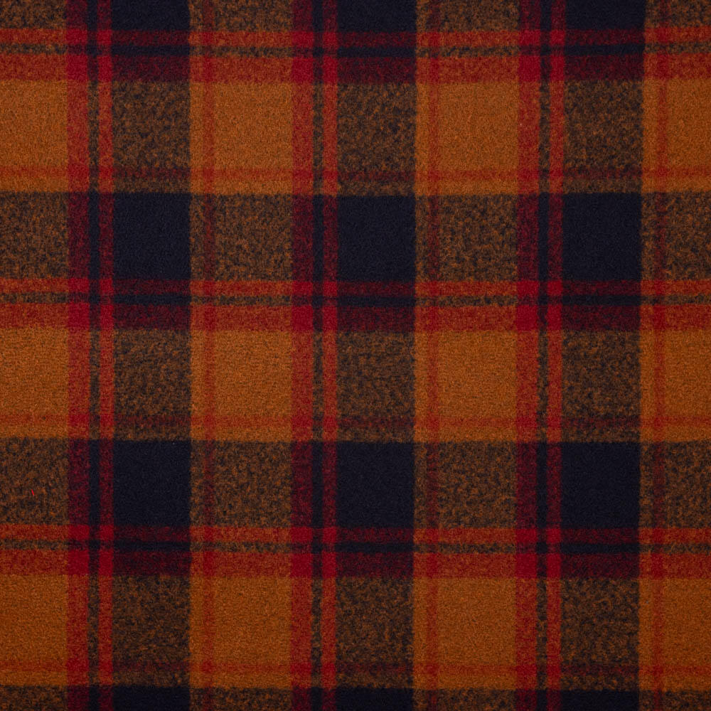 Mouflón Cuadros Woolen Naranja-Rojo - Ribes y Casals