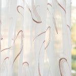 Visillo Bordado Pluma Rosa - Ribes y Casals