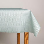 Mantel Resinado Antimanchas Rombo Hikari Verde Agua - Ribes y Casals