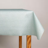 Mantel Resinado Antimanchas Rombo Hikari Verde Agua - Ribes y Casals