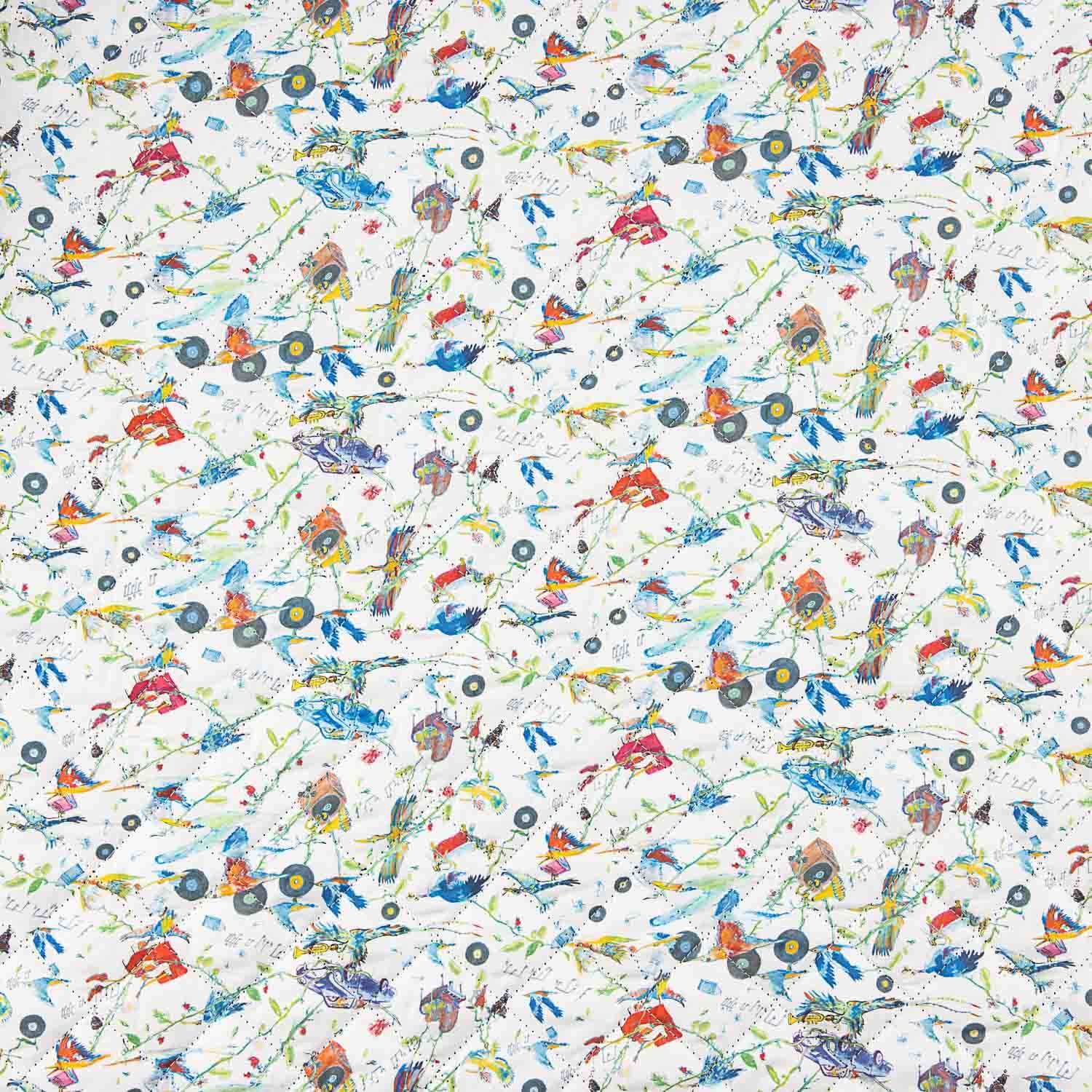 Acolchada Algodón Estilo Liberty con Forro Negro - Ribes y Casals