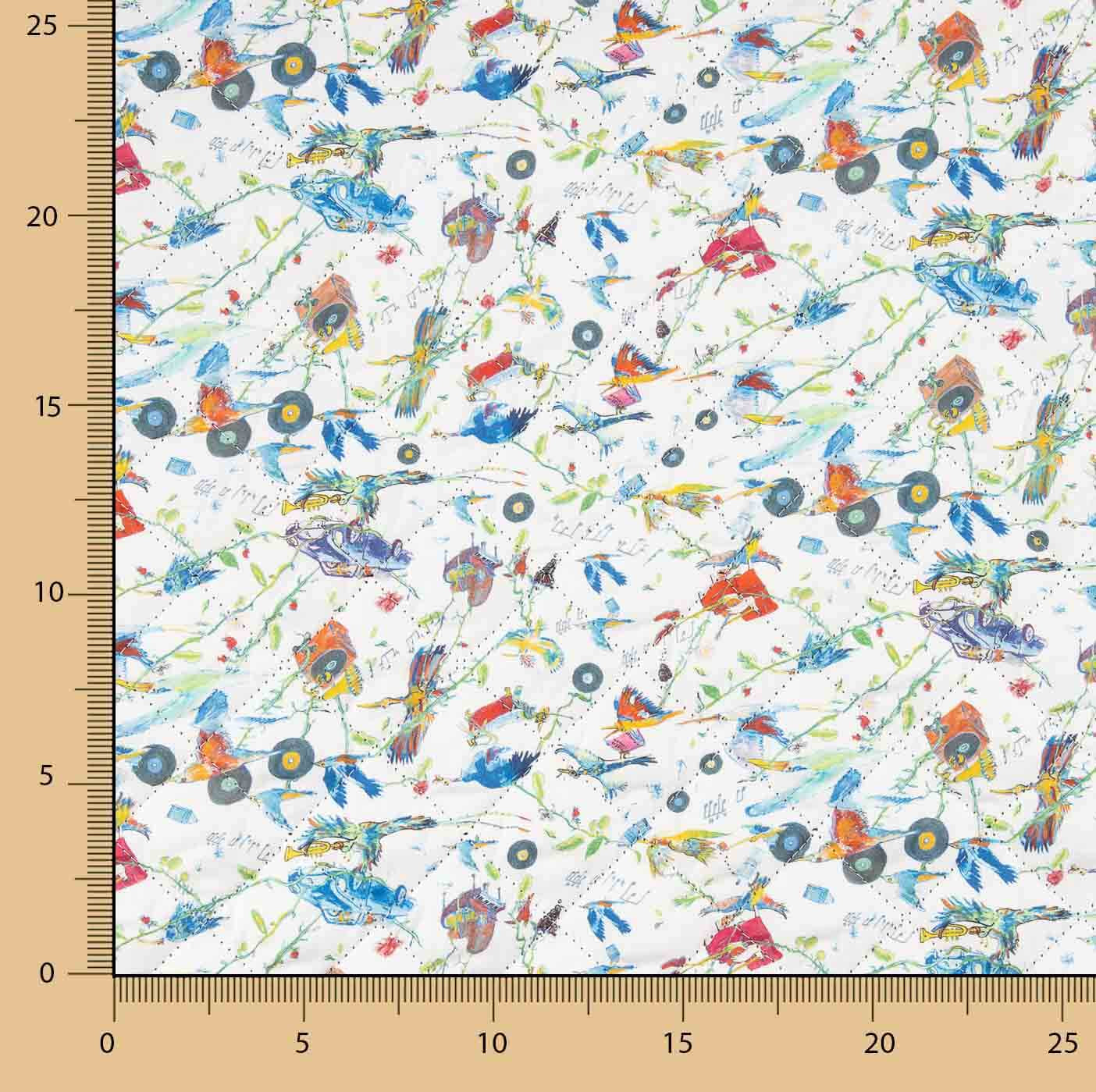 Acolchada Algodón Estilo Liberty con Forro Negro - Ribes y Casals