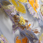 Tul Lentejuela Plana Flores Eau - Ribes y Casals