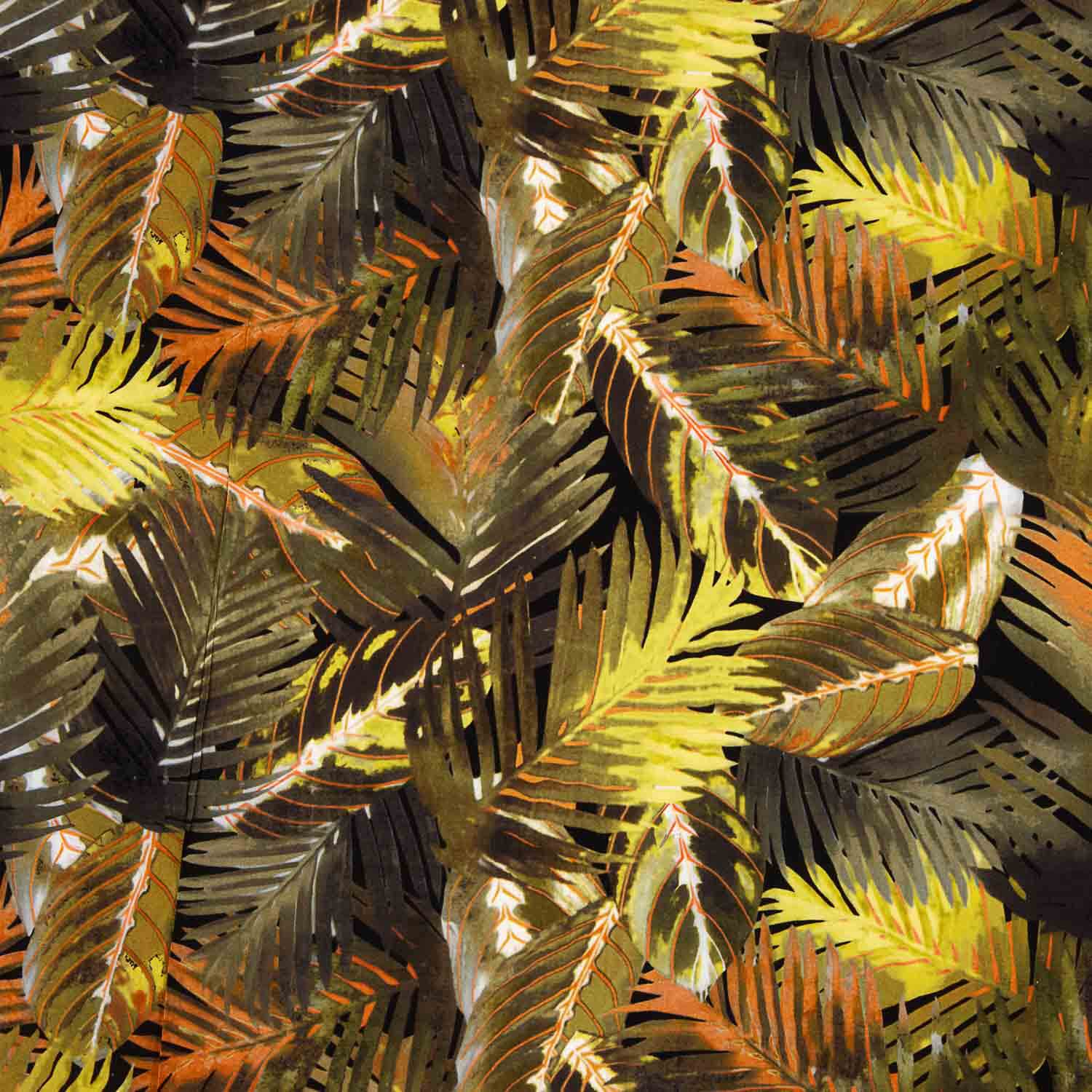 Viscosa Estampado Palmas Ocres - Ribes y Casals