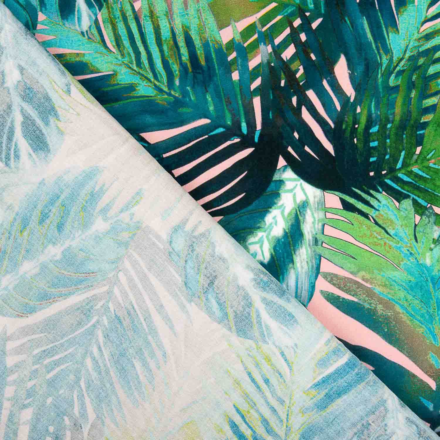 Viscosa Estampado Palmas Verdes - Ribes y Casals