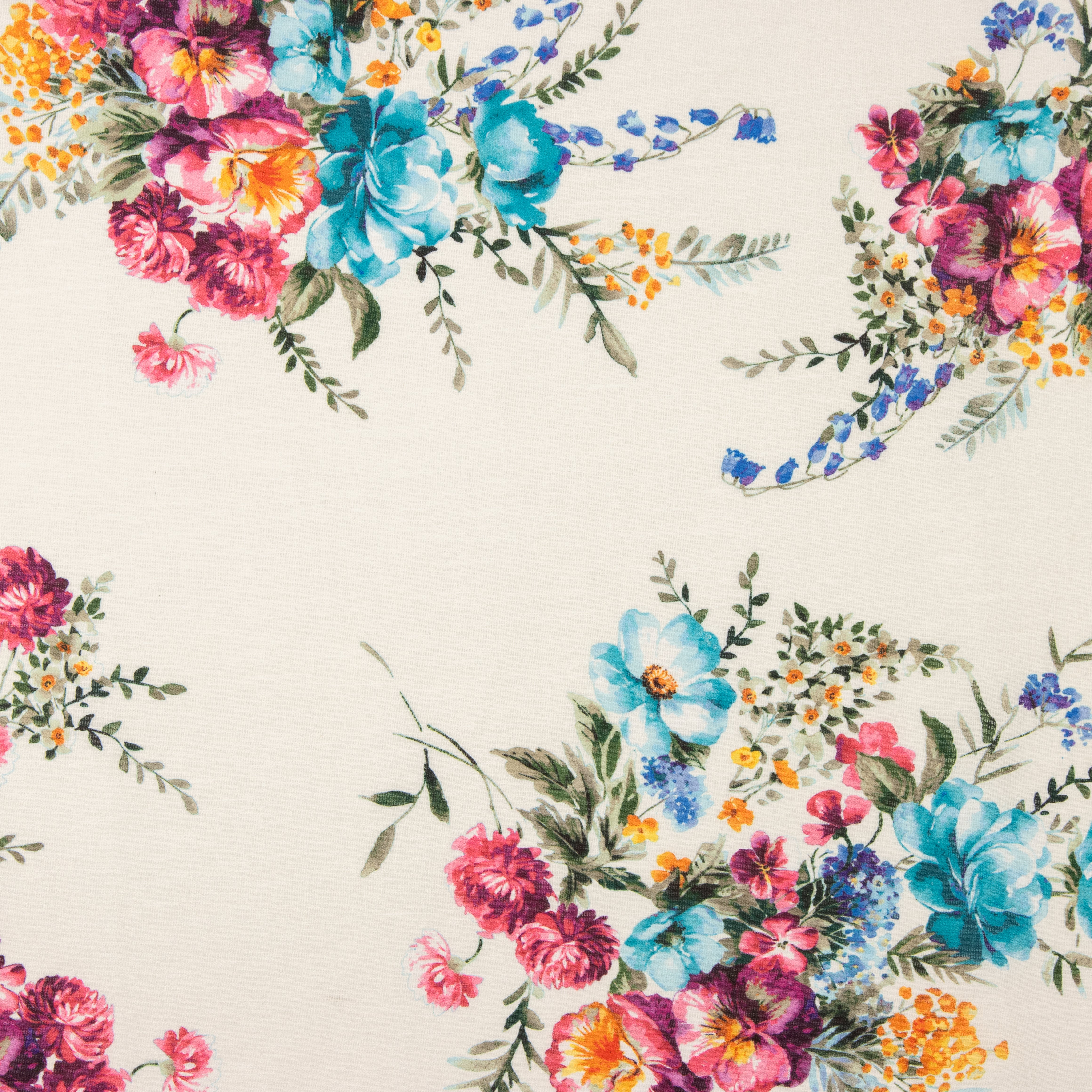 Retal Rústico Estampado Floral Marfil - Varias medidas x ancho de 150 cm - Ribes y Casals