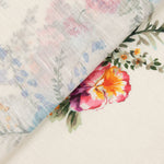 Retal Rústico Estampado Floral Marfil - Varias medidas x ancho de 150 cm - Ribes y Casals