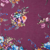 Rústico Estampado Floral Burdeos - Ribes y Casals