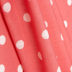 Tela Rústico Estampado Lunar 7mm Coral - Ribes y Casals