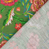 Tela Rústico Estampado Manila Verde Aceituna - Ribes y Casals