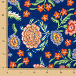 Tela Rústico Estampado Manila Azul - Ribes y Casals