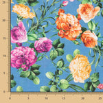 Tela Rústico Estampado Floral Azul - Ribes y Casals