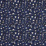 Crepé Estampado Animal Print Azul - Ribes y Casals
