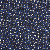 Crepé Estampado Animal Print Azul - Ribes y Casals
