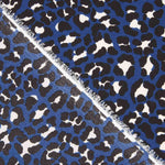 Crepé Estampado Animal Print Azul - Ribes y Casals