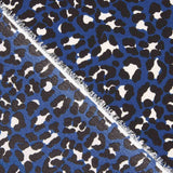 Crepé Estampado Animal Print Azul - Ribes y Casals