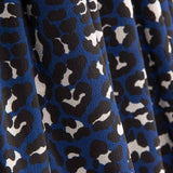Crepé Estampado Animal Print Azul - Ribes y Casals