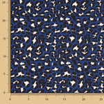 Crepé Estampado Animal Print Azul - Ribes y Casals