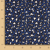 Crepé Estampado Animal Print Azul - Ribes y Casals