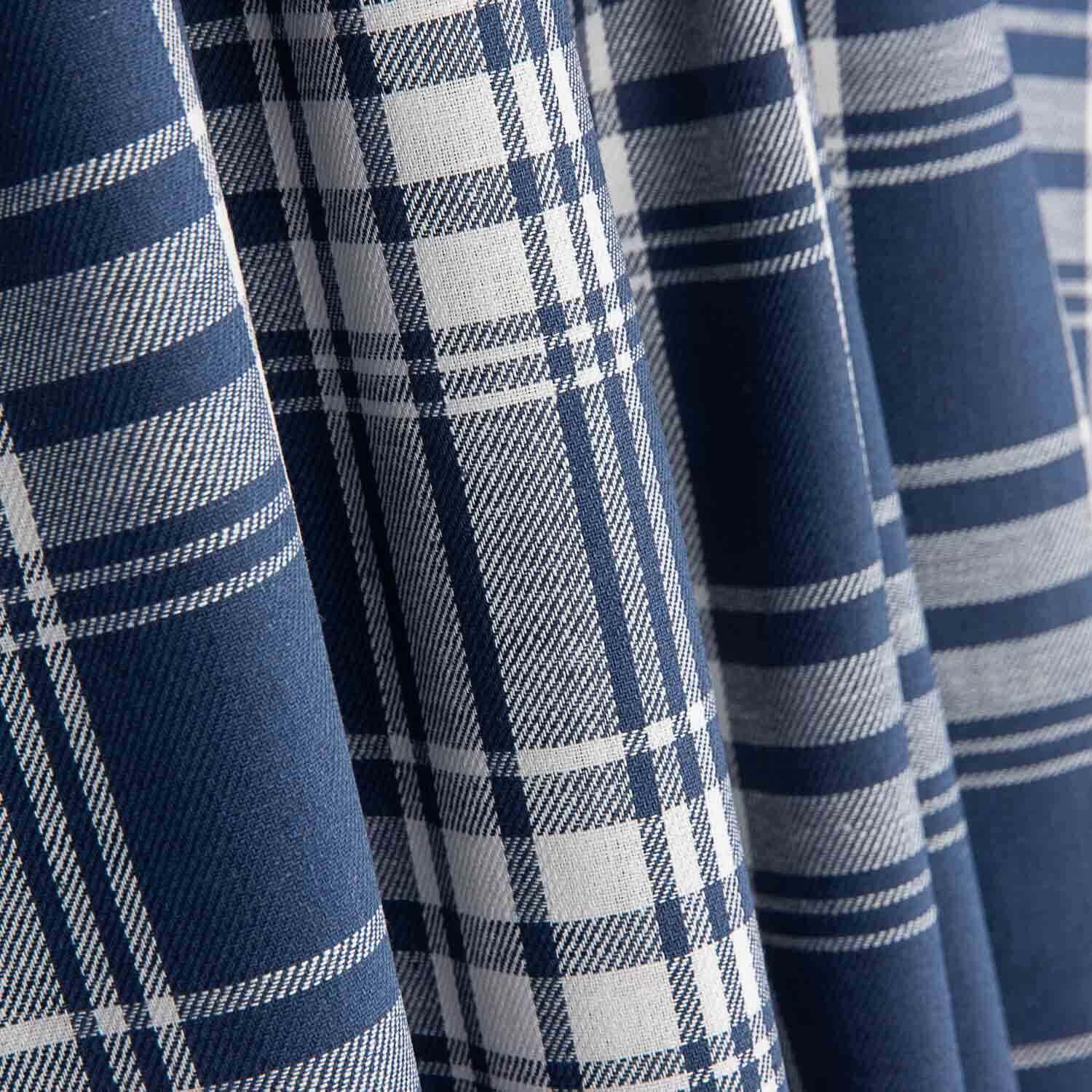 Viyela Cuadro Kansas Azul-Blanco - Ribes y Casals