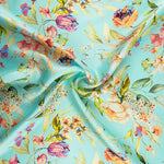 Satén Seda Natural Cremona Azul - Ribes y Casals