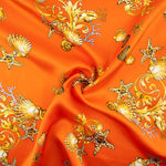 Satén Seda Natural Portofino Coral Intenso - Ribes y Casals