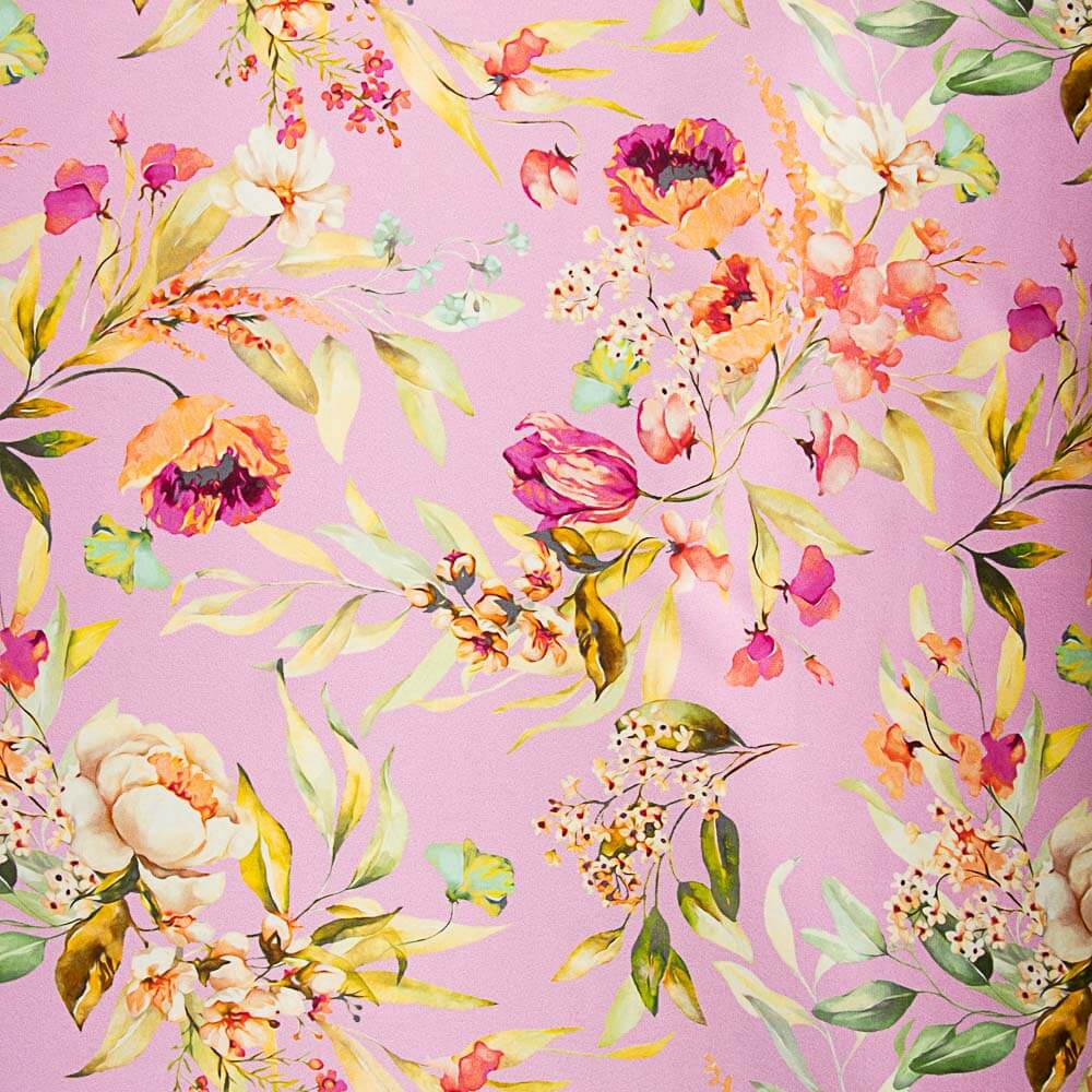 Satén Seda Natural Cremona Magenta - Ribes y Casals