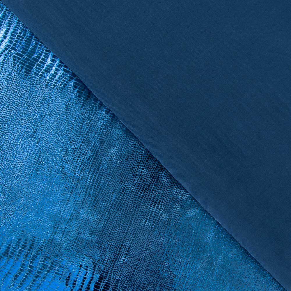 Velvet Spandex Lizard Azul Royal - Ribes y Casals
