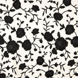 Mantón Bordado Negro Tencel Blanco Natural - Ribes y Casals