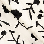 Mantón Bordado Negro Tencel Blanco Natural - Ribes y Casals