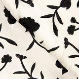 Mantón Bordado Negro Tencel Blanco Natural - Ribes y Casals