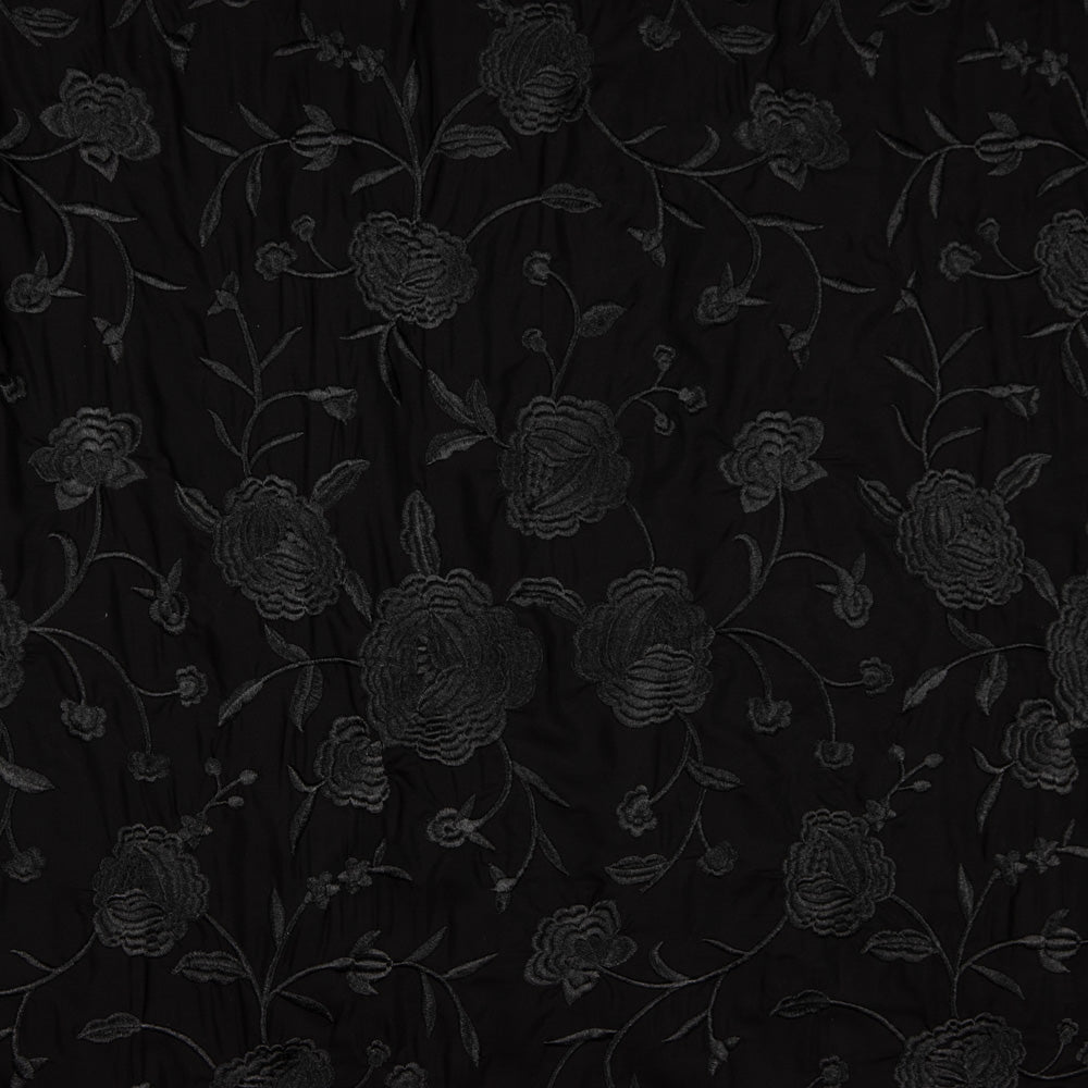 Mantón Bordado Tencel Negro - Ribes y Casals