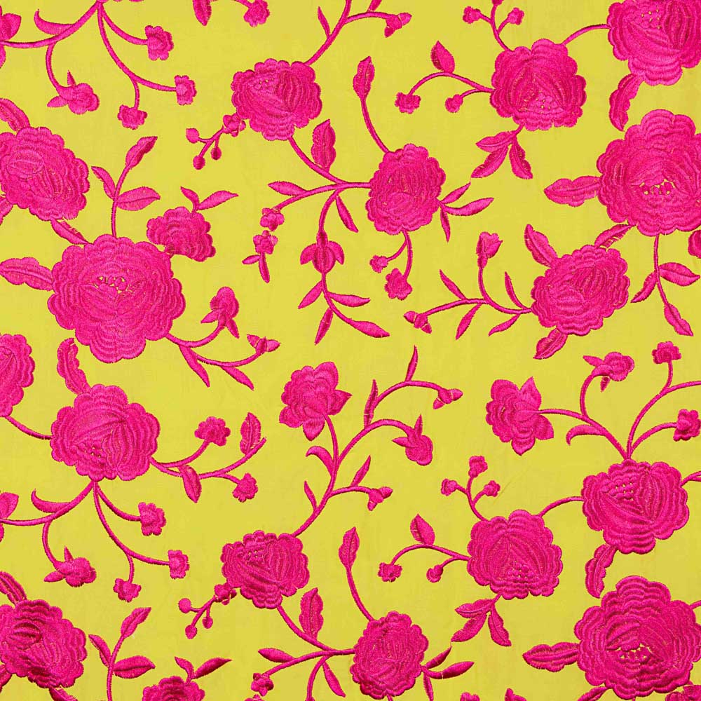 Mantón Bordado Fucsia Tencel Albero - Ribes y Casals