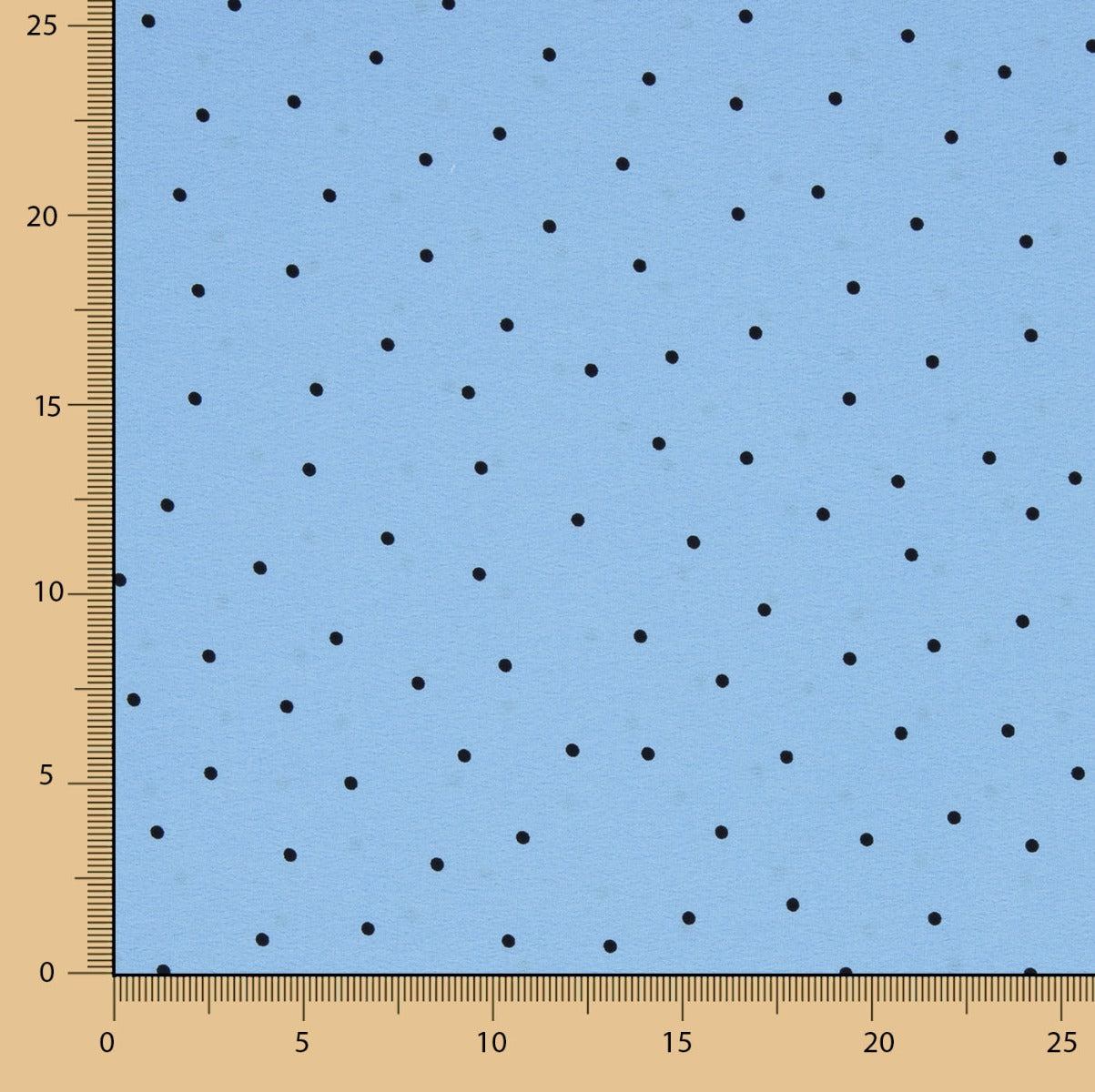 Crep Poliéster Mucha Caída Lunar Mini Azul - Ribes y Casals