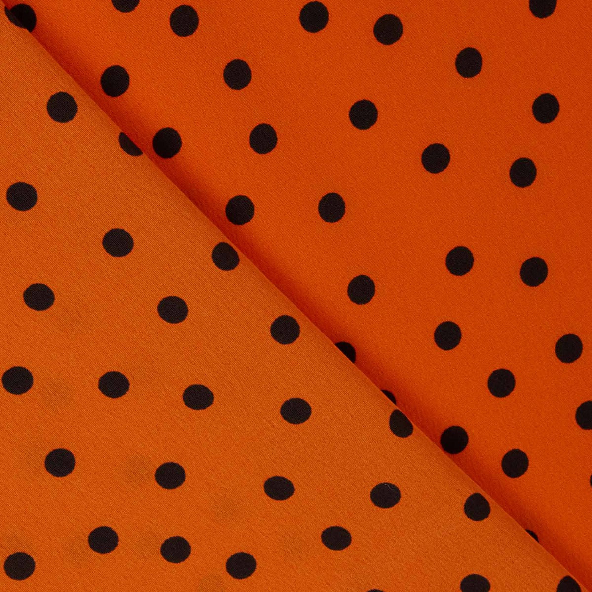 Crep Poliéster Mucha Caída Lunar 7mm Naranja - Ribes y Casals