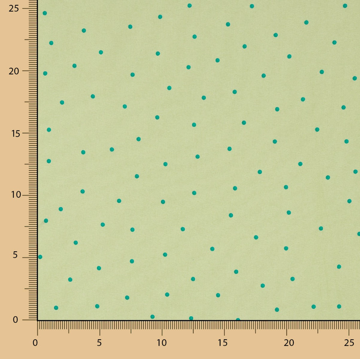 Crep Poliéster Mucha Caída Lunar Mini Verde - Ribes y Casals