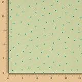 Crep Poliéster Mucha Caída Lunar Mini Verde - Ribes y Casals