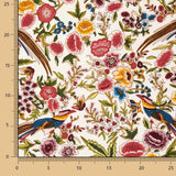 Crep Poliéster Mucha Caída Estampado Mantón Colibrí Crudo - Ribes y Casals