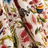 Crep Poliéster Mucha Caída Estampado Mantón Colibrí Crudo - Ribes y Casals