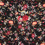 Crep Poliéster Mucha Caída Estampado Mantón Negro - Ribes y Casals