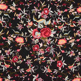 Crep Poliéster Mucha Caída Estampado Mantón Negro - Ribes y Casals