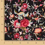 Crep Poliéster Mucha Caída Estampado Mantón Negro - Ribes y Casals