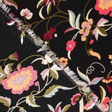 Crep Poliéster Mucha Caída Estampado Mantón Negro - Ribes y Casals