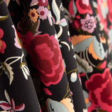 Crep Poliéster Mucha Caída Estampado Mantón Negro - Ribes y Casals