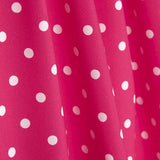 Popelín Flamenca Estampado Lunar 7mm Fucsia/Blanco - Ribes y Casals