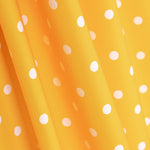 Popelín Flamenca Estampado Lunar 7mm Amarillo/Blanco - Ribes y Casals