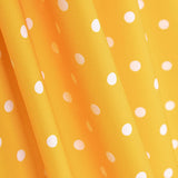 Popelín Flamenca Estampado Lunar 7mm Amarillo/Blanco - Ribes y Casals