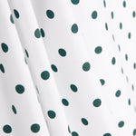 Popelín Flamenca Estampado Lunar 7mm Blanco/Verde Oscuro - Ribes y Casals