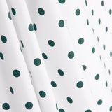 Popelín Flamenca Estampado Lunar 7mm Blanco/Verde Oscuro - Ribes y Casals
