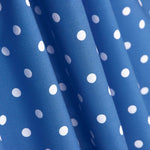 Popelín Flamenca Estampado Lunar 7mm Azul/Blanco - Ribes y Casals